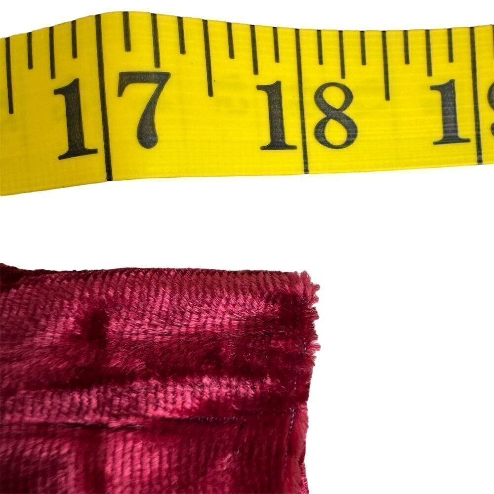 Vintage Guess Women's Crushed Velvet Mini Skirt Burgundy Size 29 - Picture 7 of 8